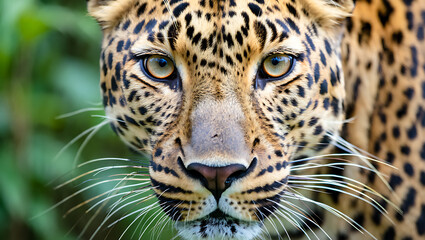 Fototapeta premium Close up portrait of a majestic leopard