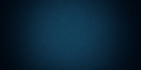 Dark blue background texture with black vignette in old vintage grunge textured border design, dark elegant teal color wall with light
