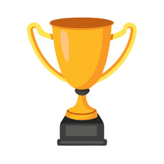 Golden Trophy Icon – Achievement, Success, Award, Victory Symbol