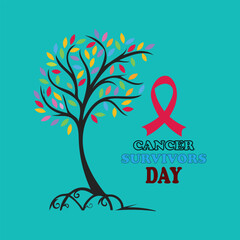 World AIDS Day awareness vector design with tree and ribbon for health and social campaign illustrations