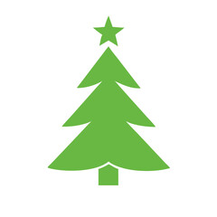 Solid Pine Tree Icon – Black Silhouette Evergreen Vector for Forest, Nature, Winter, and Holiday Designs