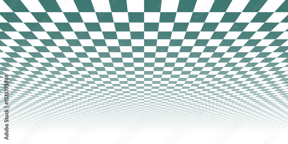 Poster abstract geometric mosaic chess background with perspective. squared tile floor infinity futuristic 