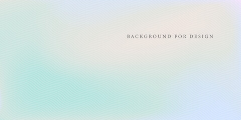 Gradient colorful delicate abstract vector background with wave pattern. Wavy pastel print. Soft gentle smooth minimal wallpaper for your design, banner, placard, presentation