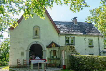 Mai Andacht in der Kapelle vom Klauser Wäldchen in Kornelimünster