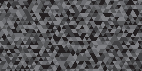 Fototapeta premium Modern triangle mosaic gray Background. Overlap random vector element. Business polygonal texture. Abstract low polygon Geometric banner wall background. Seamless Abstract polygon. 