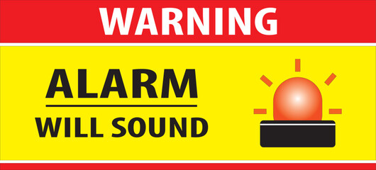 Security alarm warning sign.eps
