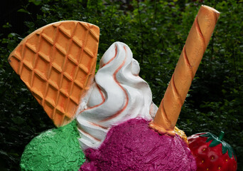 Eisbecher Dekoration