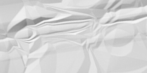 White crumpled paper Blank white crumpled and creased paper poster.	