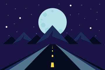 road in the night