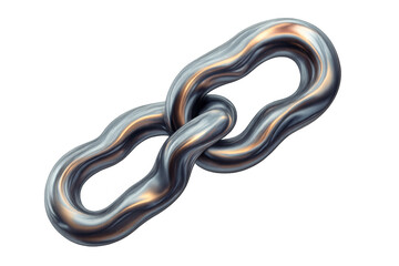 Obraz premium Metallic chain links connecting, interlocking tightly, symbolizing industrial strength and collaborative unity against transparent backdrop
