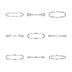 Elegant Black and White Decorative Frames and Dividers Collection