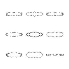 Elegant Decorative Frames and Borders with Swirls and Flourishes Collection