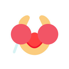 Minimalist Cartoon Clown Face with Red Nose and Oversized Glasses Vector colorful vector icon