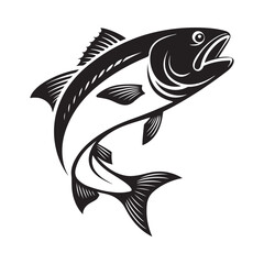 Fototapeta premium Large Fish Silhouette Symbol