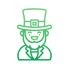 Whimsical Green Leprechaun Icon for St. Patrick's Day Celebrations and Design colorful vector icon