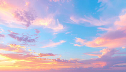 Naklejka premium Abstract vivid sky at sunset