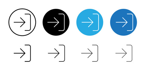 Sign up icon Thin line illustration set vector