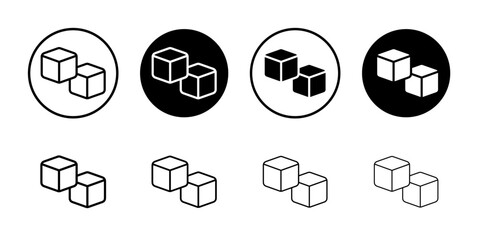 Sugar icon Thin line illustration set vector