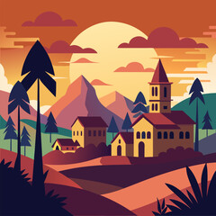 village house in the mountains