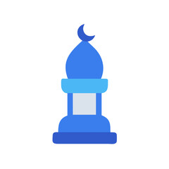 Stylized illustration of a mosque or similar Islamic architectural structure colorful vector icon