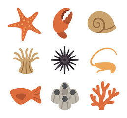 Plant Care Icons. Flat icon set of plant health and care: leaf inspection, stem support, pest removal, soil