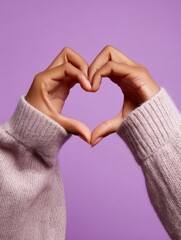 Fototapeta premium Two hands making a heart shape