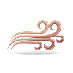 Obraz premium Cartoon Wind Gust Illustration Swirling Air Stream Graphic Gale Force Weather Icon Atmospheric Disturbance Climate Change Concept