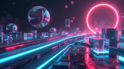 abstract neon light background