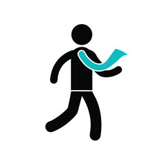 Jogger Walking Calmly with Towel Around Neck