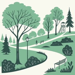 vector illustration of a forest