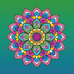 Card with space for text and floral mandala design