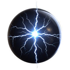 Magic energy ball isolated on transparent background
