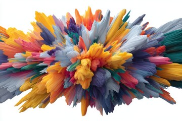 Colorful abstract splash explosion on white background