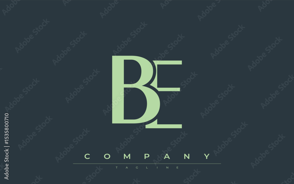 Fototapete be modern initials logo design. branding logo with stylized initials showcasing bold design and mode