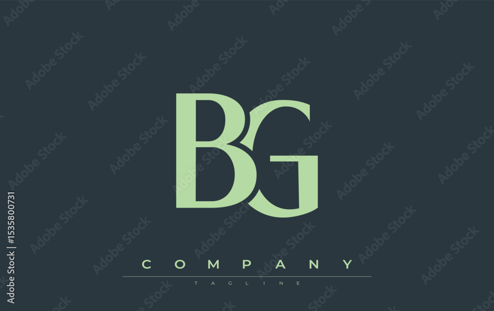 Fototapete bg modern initials logo design. branding logo with stylized initials showcasing bold design and mode