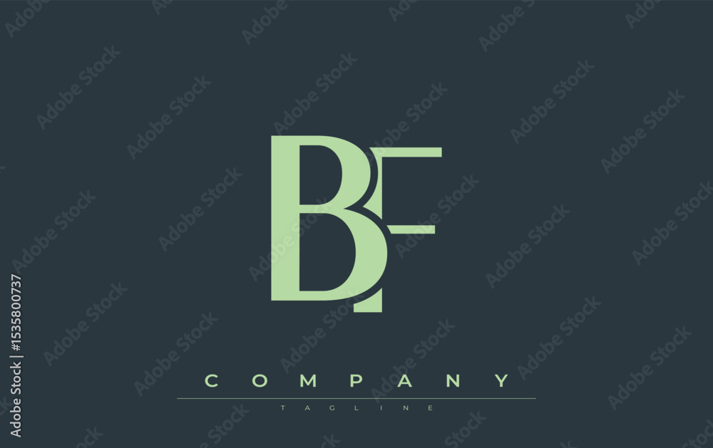 Fototapete bf modern initials logo design. branding logo with stylized initials showcasing bold design and mode