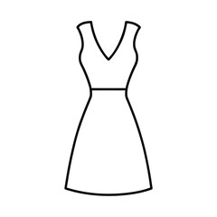 Summer Dress Outline graphic perfect for seasonal themes Vector illustration