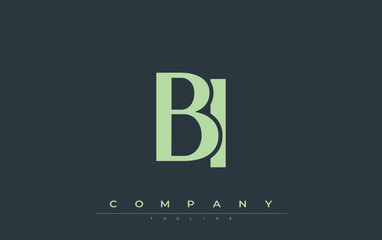 BI Modern Initials Logo Design. Branding logo with stylized initials showcasing bold design and modern aesthetic. Ideal for professional business branding or creative projects focusing on minimalistic
