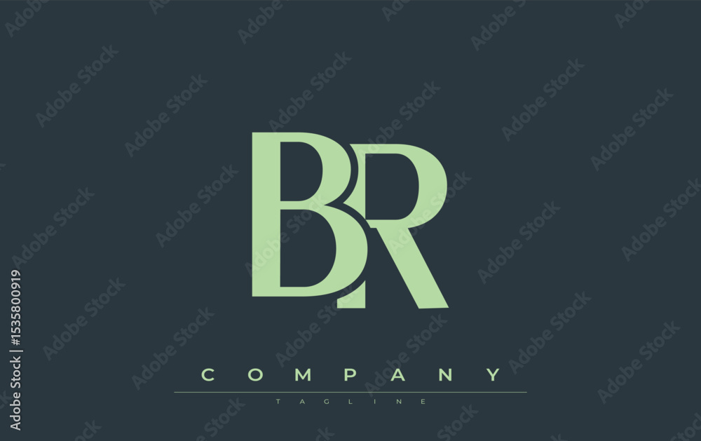 Fototapete br modern initials logo design. branding logo with stylized initials showcasing bold design and mode