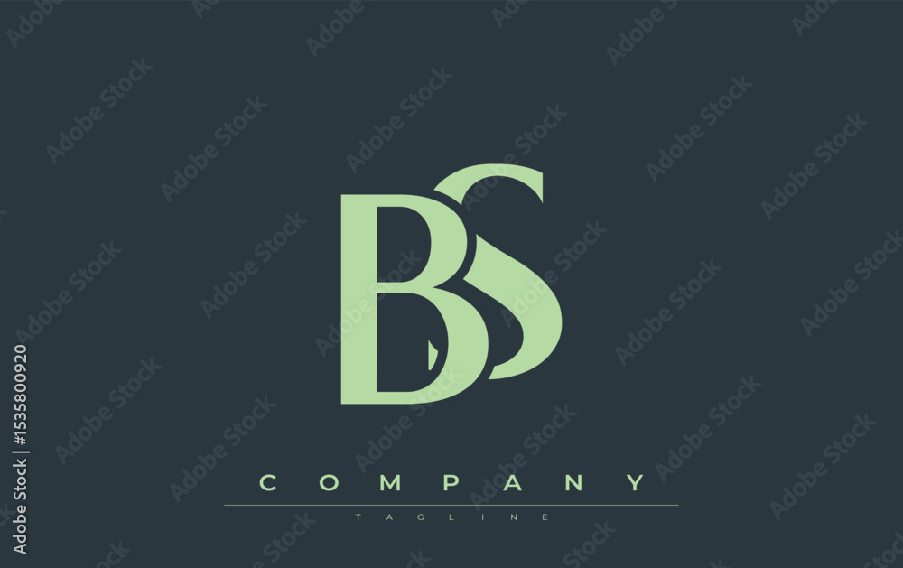 Fototapete bs modern initials logo design. branding logo with stylized initials showcasing bold design and mode