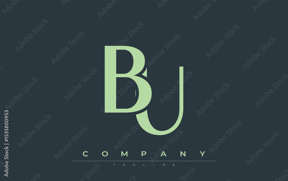 Fototapete bu modern initials logo design. branding logo with stylized initials showcasing bold design and mode