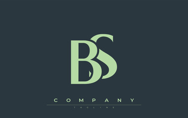 BS Modern Initials Logo Design. Branding logo with stylized initials showcasing bold design and modern aesthetic. Ideal for professional business branding or creative projects focusing on minimalistic