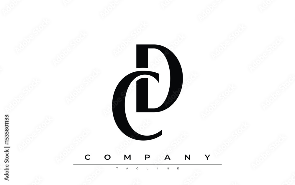 Fototapete cd modern initials logo design. branding logo with stylized initials showcasing bold design and mode