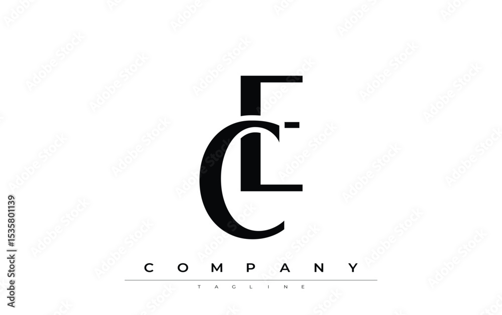 Fototapete ce modern initials logo design. branding logo with stylized initials showcasing bold design and mode