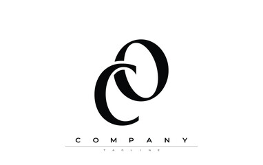 CO Modern Initials Logo Design. Branding logo with stylized initials showcasing bold design and modern aesthetic. Ideal for professional business branding or creative projects focusing on minimalistic
