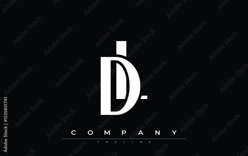 Fototapete dl modern initials logo design. branding logo with stylized initials showcasing bold design and mode