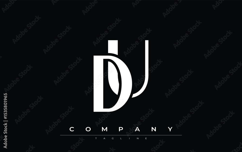 Fototapete du modern initials logo design. branding logo with stylized initials showcasing bold design and mode