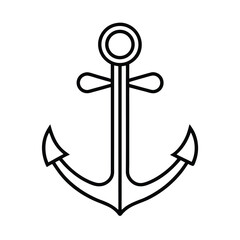 Anchor graphic perfect for seasonal themes Vector illustration