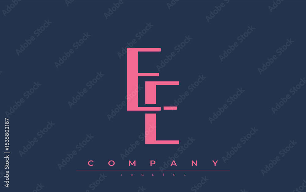 Fototapete ee modern initials logo design. branding logo with stylized initials showcasing bold design and mode