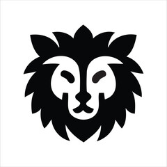 Obraz premium Stylized Lion Head Logo Design for Creative Projects